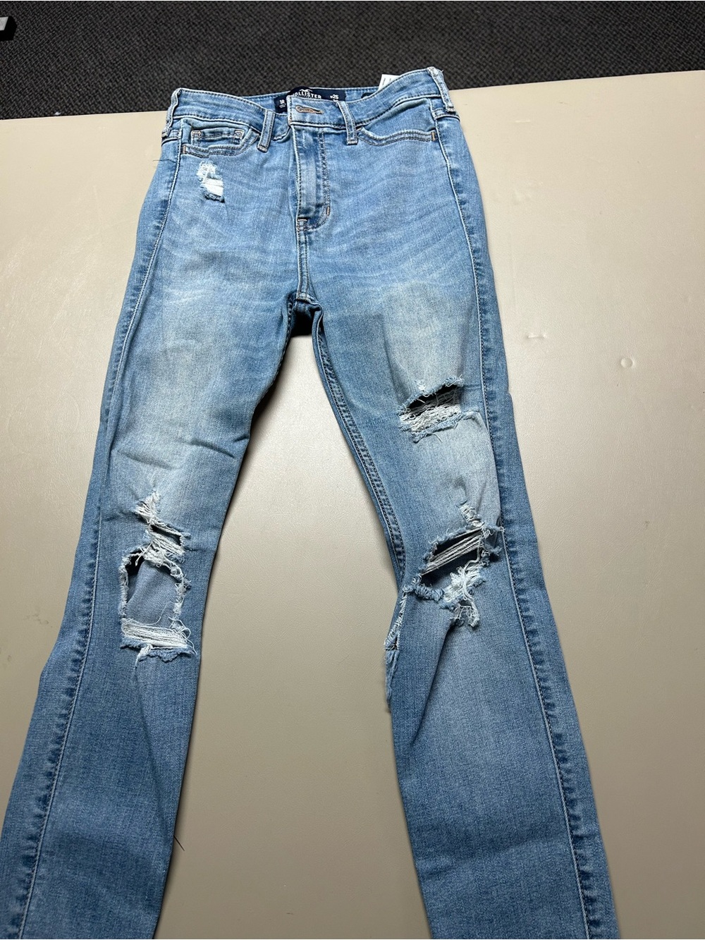 Hollister Light Blue Ripped Skinny Jeans